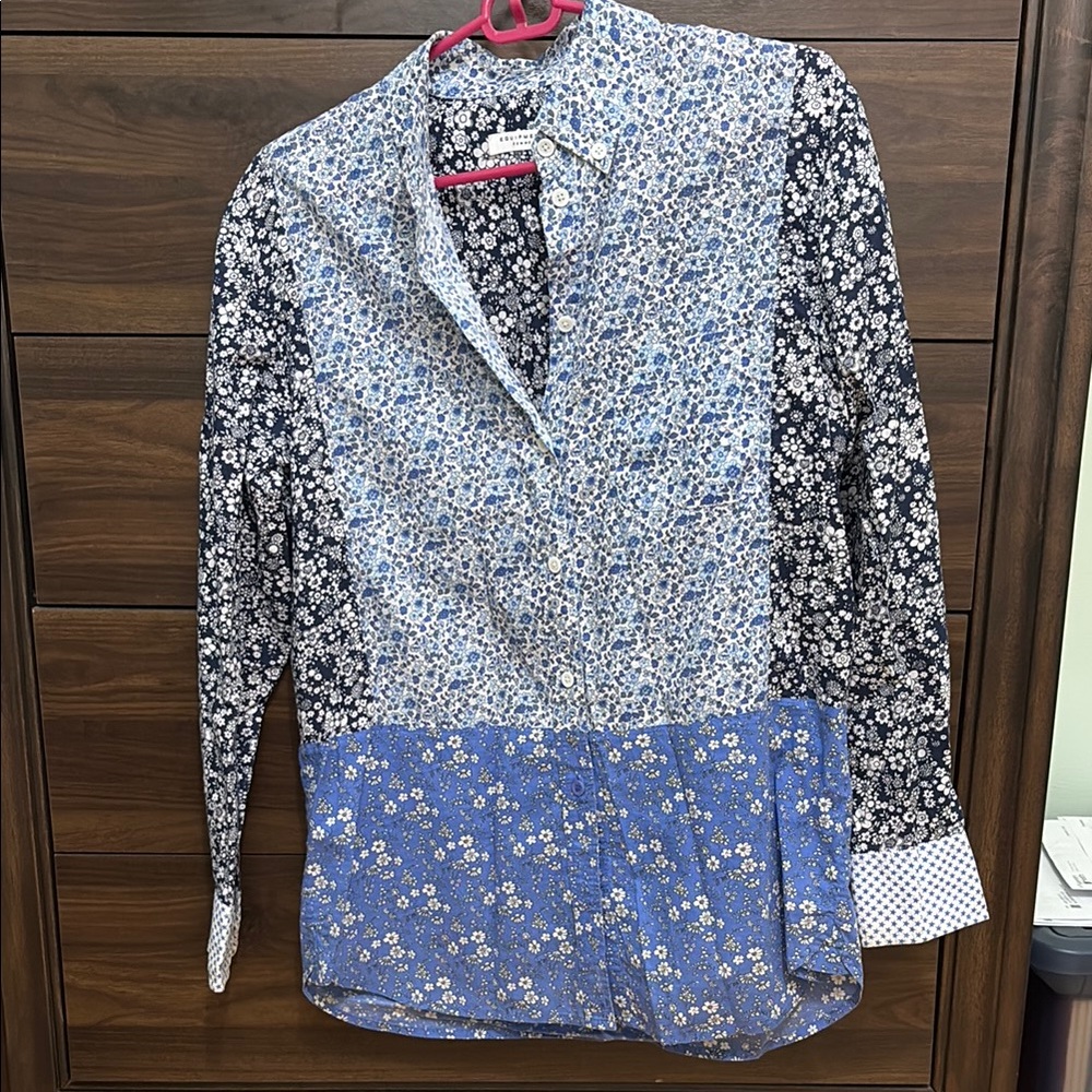 Equipment Femme Floral Patchwork Shirt